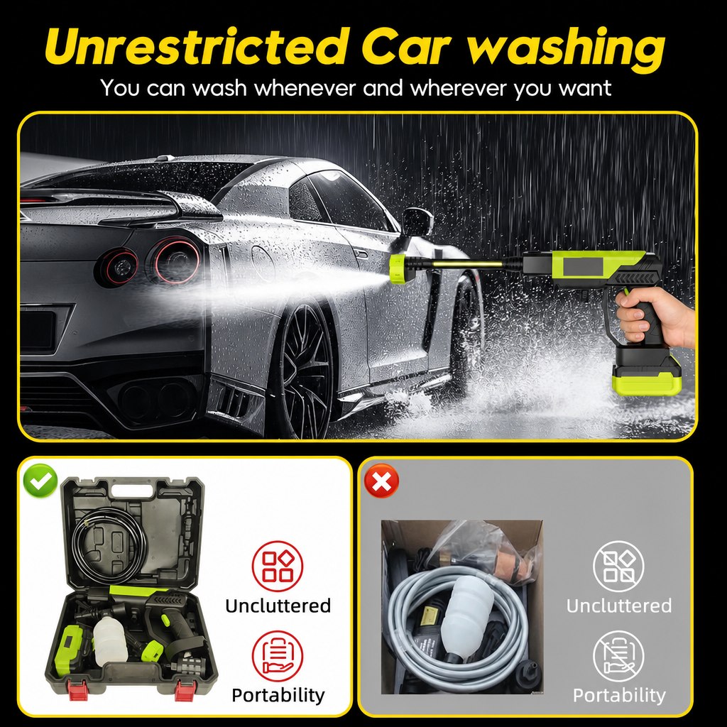 Portable 21V Electric Pressure Washer - Product Image