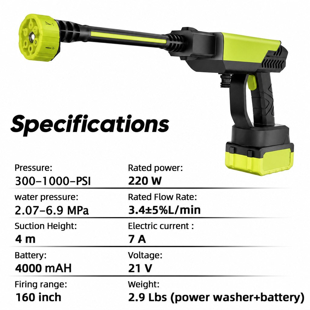 Portable 21V Electric Pressure Washer - Product Image