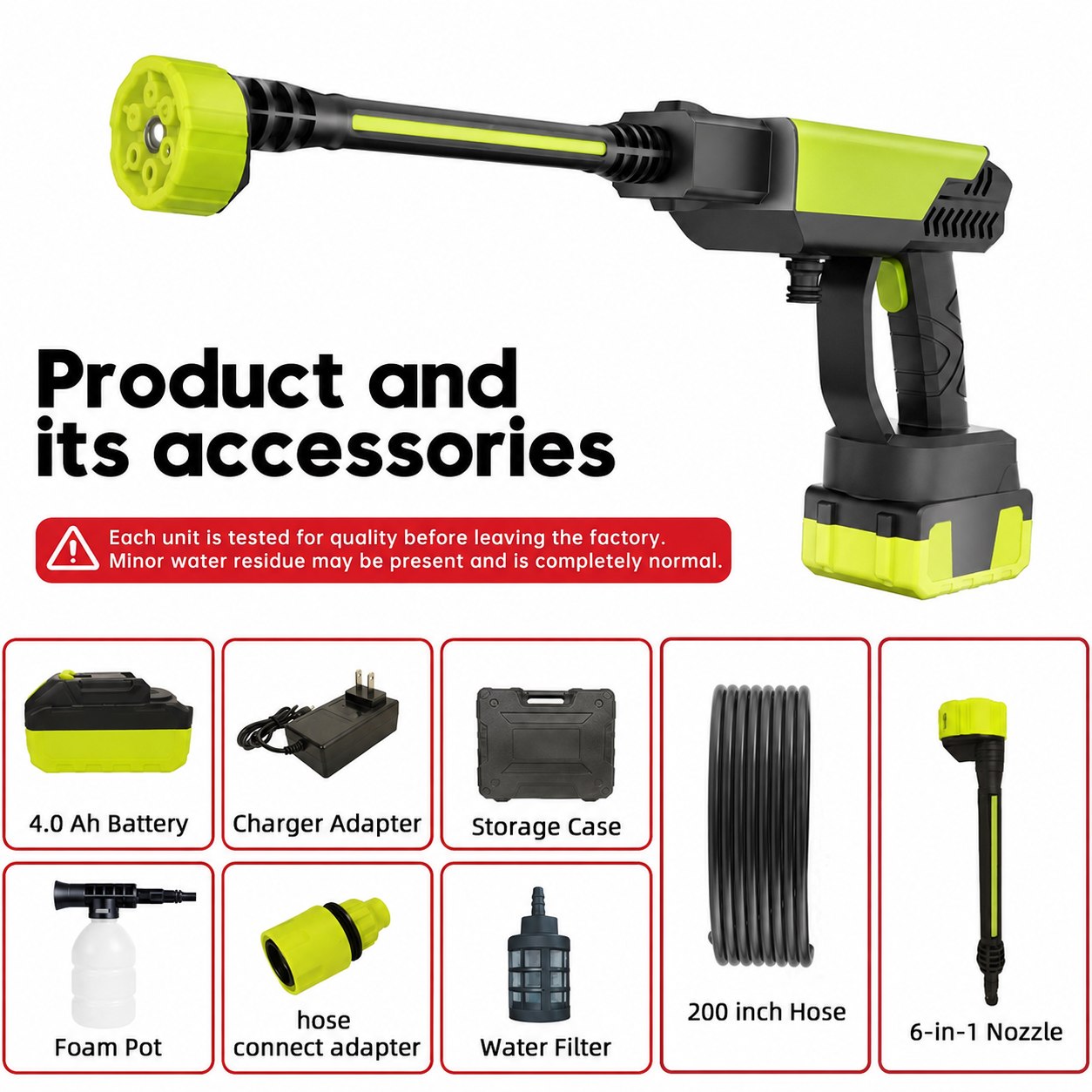 Portable 21V Electric Pressure Washer - Product Image